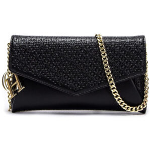 CHCH Women's Letter Embossed Crossbody Bag Fashion Commuter Handbag Gold Chain Shoulder Bag