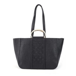 CHCH Women's Large Capacity Tote Bag Straw Bag Fashion Commuter Shoulder Handbag