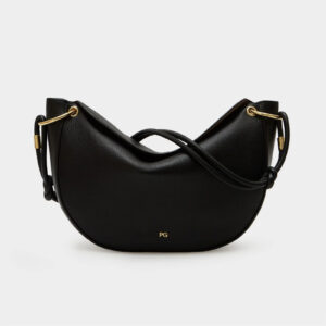 PG Women's Fashion Shoulder Bag. Rope-style tonal leather shoulder strap crossbody bag.