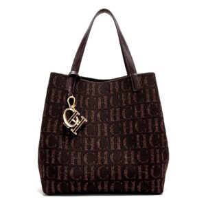 CHCH Women's Fashion Large Capacity Handbag Letter Printed Tote Bag