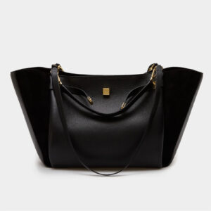 PG Women's fashion handbag solid color handbag craft large capacity bag