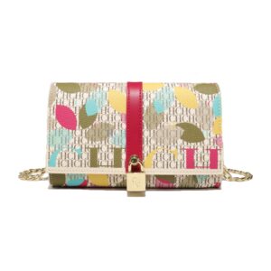 CHCH women's letter print shoulder bag, flap chain bag, mobile phone wallet, crossbody bag