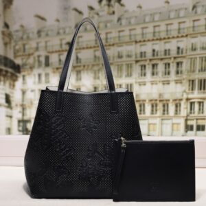 CHCH women's fashion embossed large capacity handheld tote bag commuter shoulder shopping bag women's bag