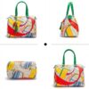 71612-AP-GREEN-6 Women's Handbag Women's Boston Bag Letter Print Casual Pillow Handbag