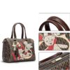 71612-FZ6-COFFEE-3 Women's Handbag Women's Boston Bag Letter Print Casual Pillow Handbag