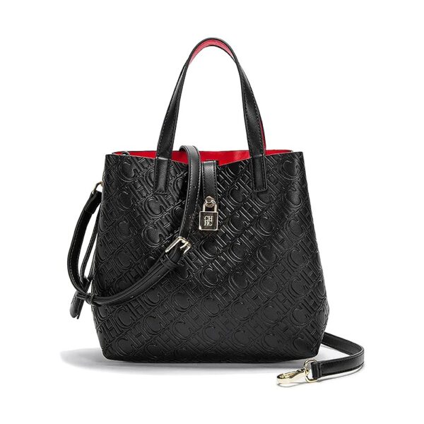 71801-2XS黑Black-1 Womens Shoulder Bag With Retro Printed DesignHandbag, Crossbody Bag
