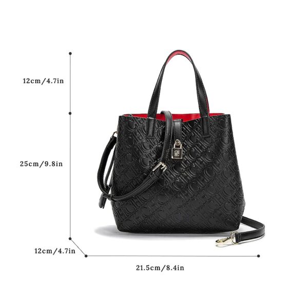 71801-2XS黑Black-2 Womens Shoulder Bag With Retro Printed DesignHandbag, Crossbody Bag