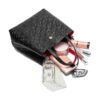 71801-2XS黑Black-7 Womens Shoulder Bag With Retro Printed DesignHandbag, Crossbody Bag