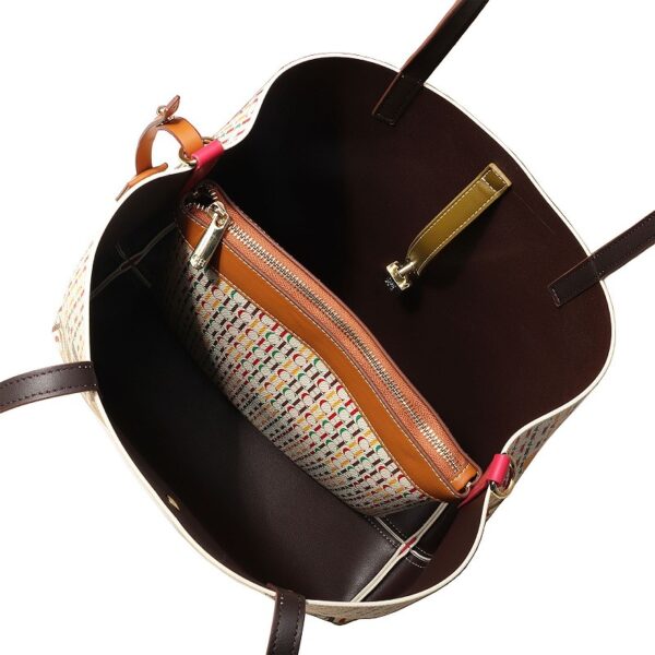 71801-FR杏_绿-Apricot Green-6 Women's Large Capacity Letter Print Handbag