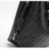71801-M0144黑_红-Black Red-5 Women's Large Capacity Letter Print Handbag/Shoulder Bag