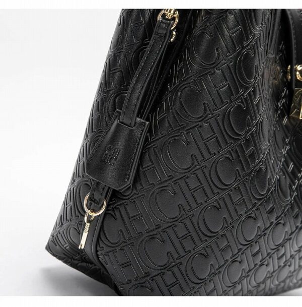 71801-M0144黑_红-Black Red-5 Women's Large Capacity Letter Print Handbag/Shoulder Bag