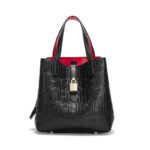 Women's letter embossed handbag, crossbody bag