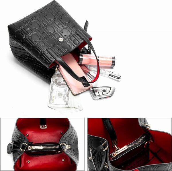 Women's letter embossed handbag, crossbody bag