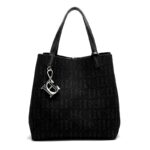 Women's Large Capacity Fly Woven Letter Print Handbag