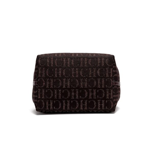FZD002-Coffee-5 Women's Large Capacity Fly Woven Letter Print Handbag