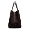 FZD002-Coffee-6 Women's Large Capacity Fly Woven Letter Print Handbag