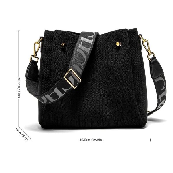 Women's Large Capacity Fly Woven Letter Print Crossbody Bag