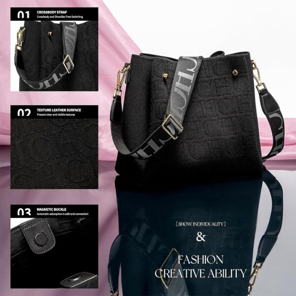 Women's Large Capacity Fly Woven Letter Print Crossbody Bag