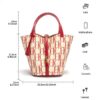 SD007-Red-2 Women's Large Capacity Letter Print Handbag