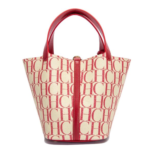 SD007-Red-3 Women's Large Capacity Letter Print Handbag