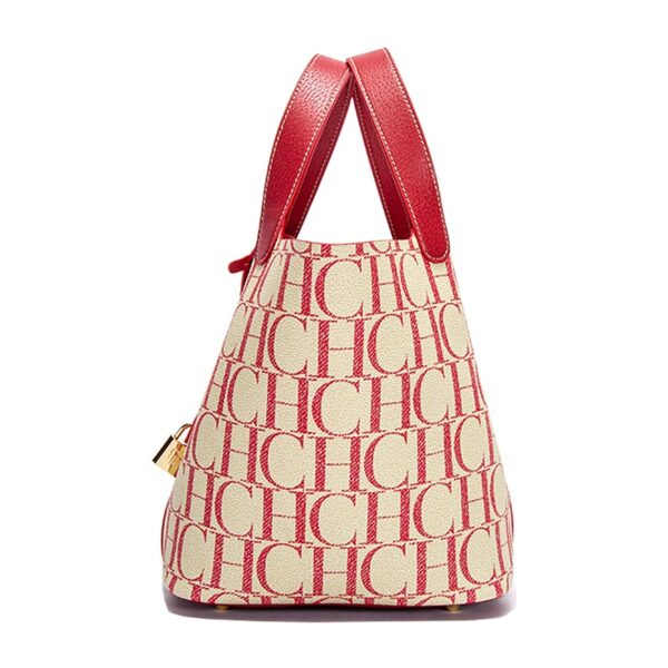 SD007-Red-5 Women's Large Capacity Letter Print Handbag