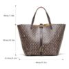 Women's Large Capacity Letter Printed Handbag Commuting Travel Tote Bag