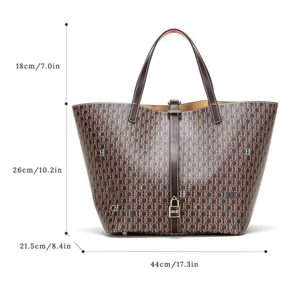 Women's Large Capacity Letter Printed Handbag Commuting Travel Tote Bag