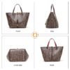 Women's Large Capacity Letter Printed Handbag Commuting Travel Tote Bag