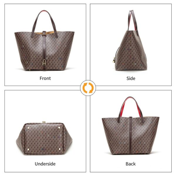 Women's Large Capacity Letter Printed Handbag Commuting Travel Tote Bag