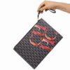 1364_R2_ BLACK8 Envelope‑Style Wristlet Clutch & Large Capacity Pouch
