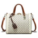 Women's Letter Printed Handbag Boston Bag