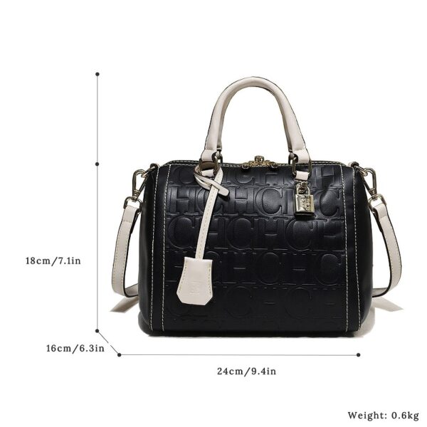 Women's Letter Printed Handbag Boston Bag
