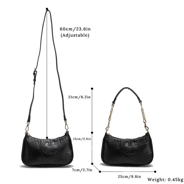 Women's Zipper Crossbody Bag Shoulder Bag Letter Print Handbag