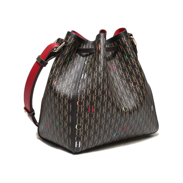 Women's Letter Print Shoulder BagCrossbody Bag Drawstring Bucket Bag
