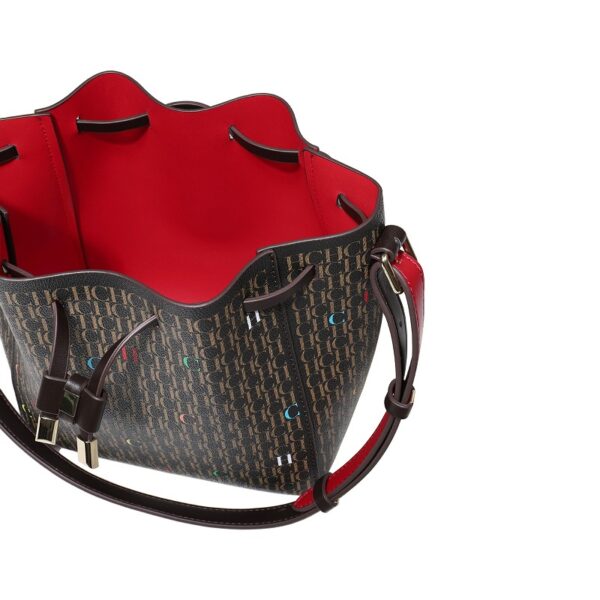 Women's Letter Print Shoulder BagCrossbody Bag Drawstring Bucket Bag