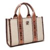 240396-S-Coffee3 Women's Large Capacity Handbag/Crossbody Bag, Knitted Shoulder Bag