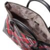 240442-YB16-Red 6 women's large-capacity check handbag, shoulder bag, or crossbody bag