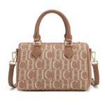 Women's Fashion Letter Fly Woven Handbag Boston Bag