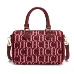 Women's Fashion Letter Fly Woven Handbag Boston Bag