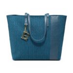 Women's letter jacquard handbag, stylish large-capacity tote bag