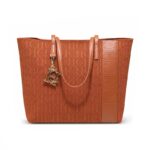 Women's letter jacquard handbag, stylish large-capacity tote bag