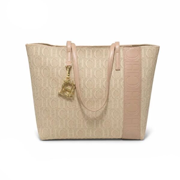Women's letter jacquard handbag, stylish large-capacity tote bag