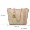 Women's letter jacquard handbag, stylish large-capacity tote bag