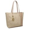 Women's letter jacquard handbag, stylish large-capacity tote bag