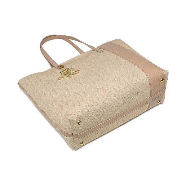 Women's letter jacquard handbag, stylish large-capacity tote bag