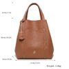 Women's open-top handbag, bucket bag, shoulder bag