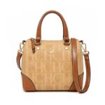 Women's letter jacquard small tote bag, Boston bag
