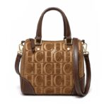 Women's letter jacquard small tote bag, Boston bag