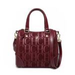 Women's letter jacquard small tote bag, Boston bag