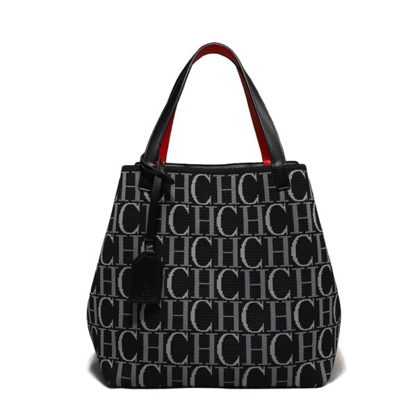 Black- 01 Women's Large Capacity Fly Knitted Handbag